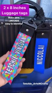 PLAIN COLORS - PERSONALIZED LUGGAGE / BAG TAG - size: 2 x 8 inches