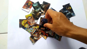 Stiker Naruto Hologram Vinyl Anti Air Tempelan Anak-Anak Buku Koleksi Motor Jualan Eceran Grosir