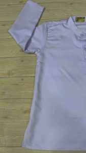 Baju Sekolah Padang Putih Panjang Kantong Atas Bahan Elemen
