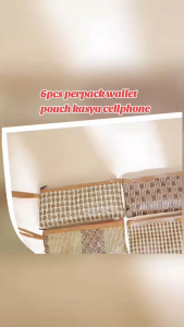 6PCS Perpack Pouch Wallets banig quality with wristlet in Various Patterns and Colors.kasya cellphone