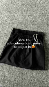 3 Pcs Celana Hitam Jumbo Dewasa | Celana Dewasa 7/8 | Celana Pendek Dewasa