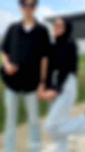 Kemeja Couple Hitam Polos Baju Pasangan Kekinian Bahan Rayon Super Adem