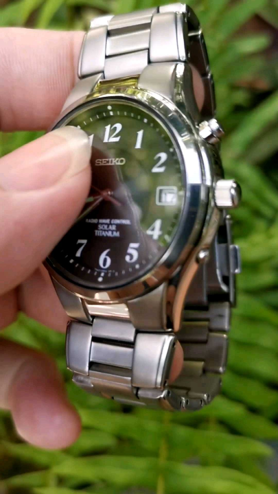 ng H Nam Si Nh t SEIKO Solar Radio Wave Control Titanium 7B42 0AN0 K nh Sapphire Ch ng n c m t 10 Bar . Size 38.3 mm . Size d y 18.5 cm N.147 Lazada.vn