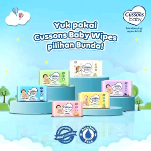 Cussons Baby Wipes Soft & Smooth -Tisu Basah Bayi 45s X3