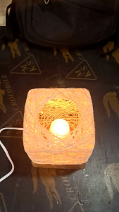 Lampshade Abaca Square S w/ Engraved
