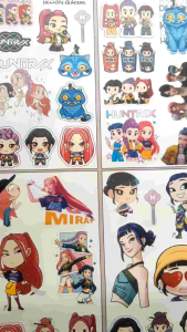 KPOP DEMON HUNTERS STICKER SET ISI 61PCS STIKER KOLEKSI HUNTRIX SAJA BOYS RUMI MIRA ZOEY