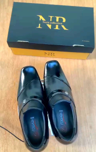 Sepatu pantofel pria full kulit formal slip on kerja kantor 6038