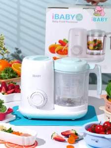 พร้อมส่ง iBaby(มีอะไหล่จำหน่าย)เครื่องนึ่งปั่นอาหาร เครื่องบดอาหารเด็ก ระบบตั้งเวลา ขนาดโถใหญ่1.2 ลิตร