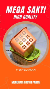 (ISI 1 PCS) KERANJANG SERBAGUNA PERSEGI PANJANG / KERANJANG PERSEGI PANJANG PLASTIK TEBAL