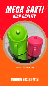 (ISI 1 PCS) GELAS TUTUP PLASTIK MINI DAN BESAR / GELAS TUTUP PLASTIK TEBAL / MUG MERCURY / GELAS PLASTIK