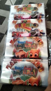 400 pcs plastik harumanis 4Dimensi motif tung sahur