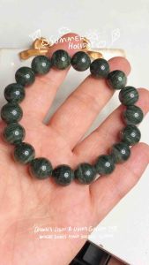 Gelang Tangan Kristal Natural Crystal Thousand Layer Actinolite Quartz Green Rutilated Quartz Bracelet 天然水晶千层绿发晶手链