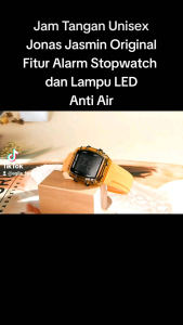 Jam Tangan Wanita Digital JONAS JASMIN JJ2244L Diameter 36 cm Anti Air Strap Rubber Premium