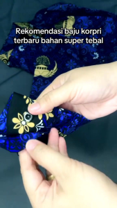 SERAGAM ATASAN BATIK KORPRI PRIA DAN WANITA KERAH HITAM LAPIS FURING BAHAN STANDAR KORPRI HALUS SERAGAM GURU SERAGAM KERJA