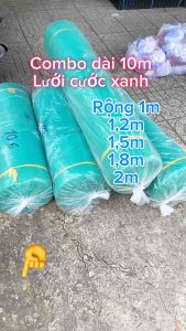 Combo 10m Lưới cước xanh 4li rào gà Làm hàng rào Làm Dớn.. Nhiều khổ Đơn giá 1m tới
