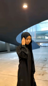 Abaya Zahra variasi renda premium