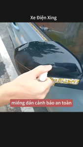 bộ 2 miếng dán phản quang cảnh báo an toàn chống trầy trang trí dán viền bánh xe điện xe đạp xe máy xe hơiphụ tùng phụ kiện xe