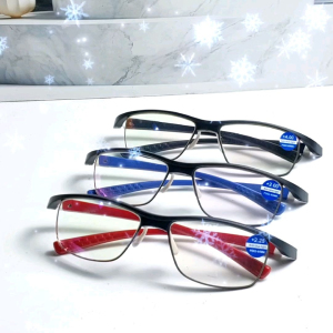 Kacamata Baca Pria Antirasi HP Frame Gantung Lentur Model Casual Sporty