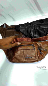 COD-Tas Selempang Pinggang Semi Kulit/Tas Waistbag Pria Semi Kulit/Tas Waist Bags Bahan Sintetis 575