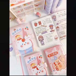 【Ready Stocks】Cute Bear Cartoon Hardcover Leather Notebook Buku Nota Comel Kartun 磁扣可爱日记本笔记本手帐本