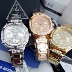 JAM TANGAN WANITA GUESS DUCHESS GW0558L1 / GW0558L2 / GW0558L3 CHRONO DAY DATE STAINLESS STEEL STRAP ORIGINAL