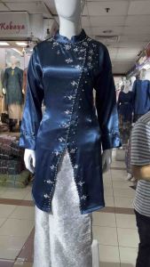 Free hijab -Kebaya Modern Tunik Payet Janggan Rok Lilit Songket Wisuda Lamaran Kondangan Pernikahan Hajatan