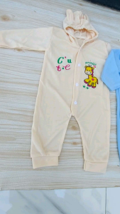 Baju Celana Bayi Jumper Kaki Buka Jumpesuit Bayi Newborn Baju Celana Anak Murah Usia 0-6 Bulan Bodysuit Baby - Bahan Doble PE, Hangat dan Berkualitas - Warna Biru, Hijau, Kuning (Baru)