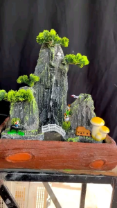 Hòn Non Bộ Mini Có Thác Nước Tạo Oxy