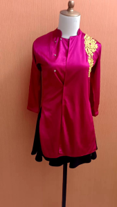 atasan velvet wanita merah XS cewek anak perempuan 7 8 9 thn blouse
