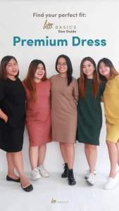 HTP Basics - Premium Basics Dress for Adult Women Small to Extra Large Plain Cotton Dress