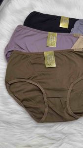 🇹🇭(10ตัว)กางเกงในผู้หญิง10ตัว129บาทLเอว22-29นิ้ว*มีราคาส่ง(ป้ายทองหนังข้างสีเข้ม)