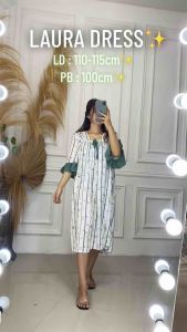 LAURA DRESS / MOTIF TERBARU / DRESS RAYON PREMIUM