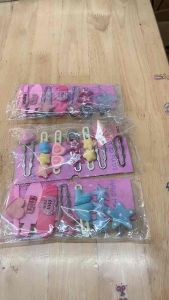 Set 7 kẹp tóc hồng Set Kẹp Tóc Mái Hông dopamine Phong Cách Ngọt Ngào Thời Trang
