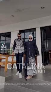 SET COUPLE TENUN KINAR DRESS BLACK SET BAJU TENUN KONDANGAN
