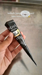 Henna Neha Golecha Merk Al Lathif size 25g Warna Hitam & Marun - Tatto Hallal Pewarna Tangan Pengantin Arab