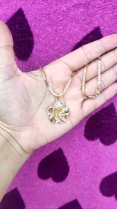 Kalung Milano KaCa & Liontin Motif Bunga