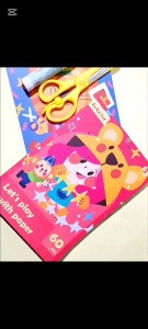60sheets Childrens Paper Cutting Folding Sticking Art Craft Educational Toy for 4 years and above
