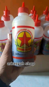 LEM BINTANG PU MERAH 1/2KG 2 BOTOL (LEM CROT LEM MADU LEM BUSA LEM KAYU)