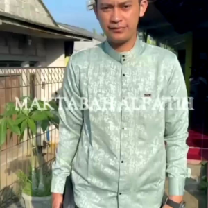 Baju Koko Kemko Lengan Panjang Motif Salur COD