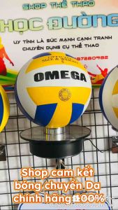 Quả Bóng Chuyền Da OMEGA VB2000 Banh Bóng Chuyền Chính Hãng Giá Rẻ Tiêu Chuẩn Thi Đấu ( Tặng Kim Bơm + Túi lưới )