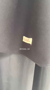 JILBAB SEGI EMPAT OVAL 150X150 JUMBO Syari Jetblack Premium Hight Quality - khimar OVAL  jumbo syari premium