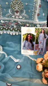 [PRE-ORDER] Ready Made Heavy Organza With Embroidered Suit ( Delivery 10 Days )