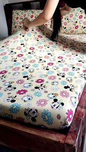 Super Quality No Gusset No Luku Bedsheet Fully Garterized with 2 Pillow Cases