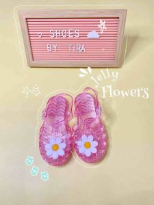 SHOES BY TIRA Jelly flower kids size 24-34/jelly shoes kids/sandal anak import/sandal anak karet/sandal sepatu anak jelly/jelly shoes kids/sepatu sandal slippers/sepatu sandal couple mom and kids