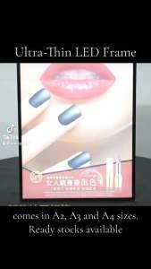 Ultra-Thin A3 LED Lightbox Frame w/ Tempered Glass Face & Aluminum Profile for Backlit Poster & Menu