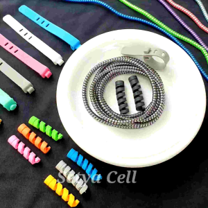 [PROMO] 1Set 4Item Pelindung Kabel Ujung Pelindung Kabel 2pcs Pengikat Kabel || Panjang Kabel 14Meter Bahan Tebal Warna Metalic