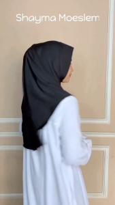 Pasmina Instan SHAYMA MOESLEM dengan Pet Busa dan Motif Belakang Oval - Warna Variatif