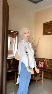 EGANS - Celana Cutbray Jeans Wanita Higwaist Strech