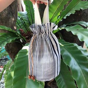 ถุงผ้าคอตต้อนญี่ปุ่น สำหรับใส่ปิ่นโตขนาด 11 และ 14 เซน.