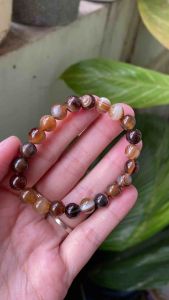 AGATE BRACELET 🔥 vòng tay đá agate vàng nâu vân tròn 8mm vân sáng đậm đẹp @gocdoquyen Natural Tiger Eye Bracelet